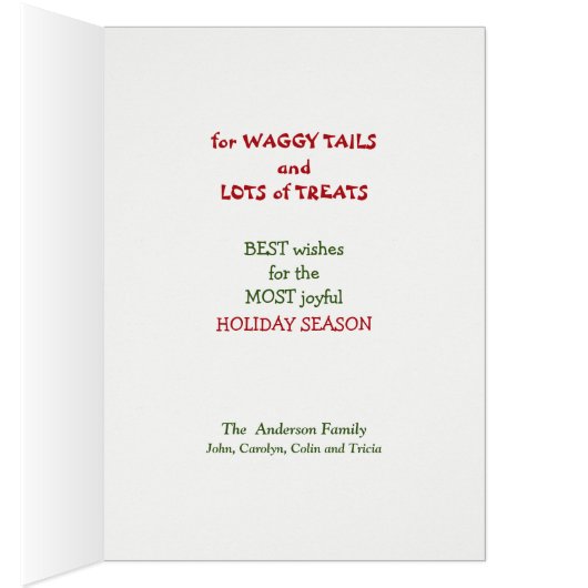 Schattigee hond Waggy Tails en behandelt kerst Kaa (Binnen (Rechts))