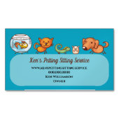 Schattigee Hond Walking Dierenverzorging Huisdier  Magnetisch Visitekaartje (Voorkant)