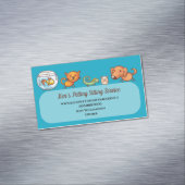 Schattigee Hond Walking Dierenverzorging Huisdier  Magnetisch Visitekaartje (Voorbeeld)