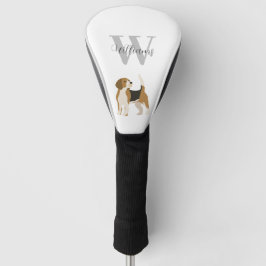Schattigee hond Waterverf gepersonaliseerd Golfheadcover