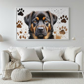 Schattigee Hond Waterverf Print Poster