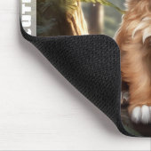 Schattigee Hond Waterverf Puppy Bos Aangepaste Naa Muismat (Hoek)