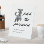 Schattigee hond WiFi Internet Reclamebord Met Voetstuk (Insitu)