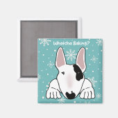 Schattigee hond wil weten wat je aan het bakken be magneet (Voorkant / Achterkant)