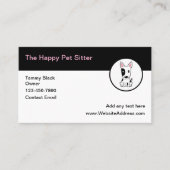 Schattigee Hond Zittend Eenvoudige Visitekaartjes (Voorkant)