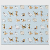 Schattigee honden aanpassen cadeaupapier (Vlak)