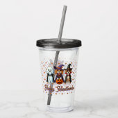 Schattigee honden als geest, heks en vampier acryl drinkbeker (Achterkant)