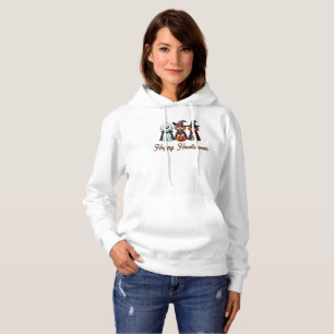 Schattigee honden als geest, heks en vampier hoodie