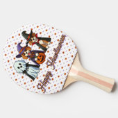 Schattigee honden als geest, heks en vampier tafeltennisbatje (Zijkant)