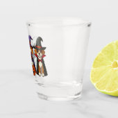 Schattigee honden als spook, heks en vampier shot glas (Rechts)
