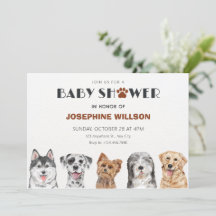 Schattigee honden baby shower