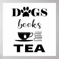 Schattigee Honden Boeken Hot Tea Modern Typografie