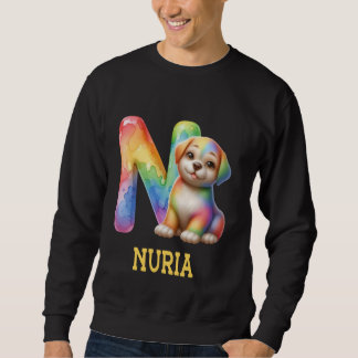 Schattigee Honden Brief Nuria Naam Rainbow Dog Trui