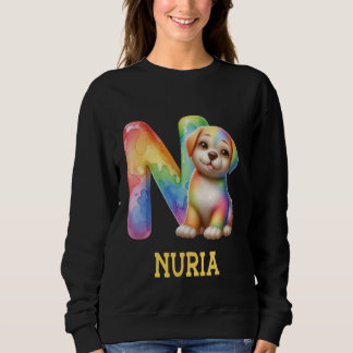 Schattigee Honden Brief Nuria Naam Rainbow Dog Trui