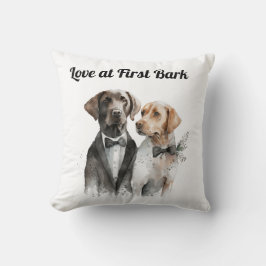 Schattigee Honden Bruid & Bruidegom Kussen