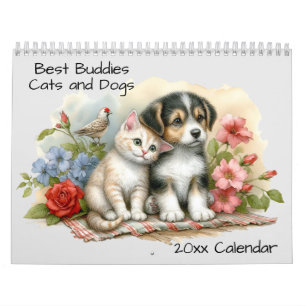 Schattigee honden en katten beste vrienden kalender