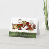 Schattigee honden en katten Kerst Kaart (Voorkant)