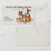 Schattigee honden- en kattenhuisdierenzitservice visitekaartje (Voorkant / Achterkant)