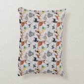 Schattigee honden- en kattenpatroon ontwerp accent kussen (Achterkant (Verticaal))