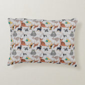 Schattigee honden- en kattenpatroon ontwerp accent kussen (Achterkant)