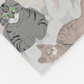 Schattigee honden- en kattenpatroon ontwerp fleece deken (Hoek)