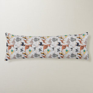 Schattigee honden- en kattenpatroon ontwerp lichaamskussen