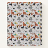 Schattigee honden- en kattenpatroon ontwerp notitieboek (Achterkant)