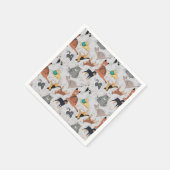 Schattigee honden- en kattenpatroon ontwerp servet (Hoek)