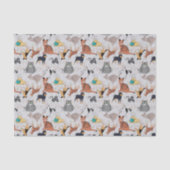 Schattigee honden- en kattenpatroon ontwerp tissuepapier (Voorkant)