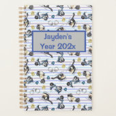 Schattigee honden- en politie-elementen met strepe planner (Voorkant)