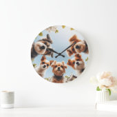 Schattigee honden Funny Dog Muur Klok (Huis)