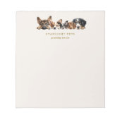 Schattigee honden Grooming Service Business Notitieblok (Voorkant)