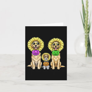 Schattigee Honden Halloween Zonnebloem Kostuum Pom Kaart