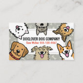 Schattigee Honden Huisdier Sitter Hond Walker Dier Visitekaartje (Voorkant)