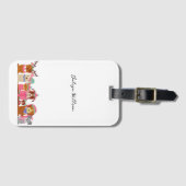 Schattigee honden in de winternaam bagagelabel (Voorkant (horizontaal))