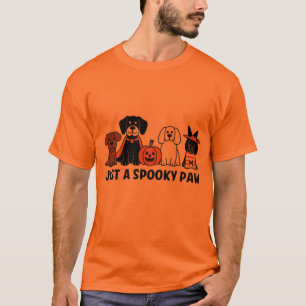 Schattigee honden in Halloween kostuums met pompoe T-shirt