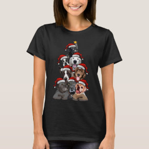 Schattigee Honden in Santa Hats Kerstboom met Star T-shirt