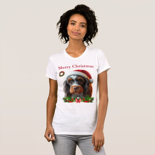 Schattigee honden Kerst T-shirts (Voorkant volledig)