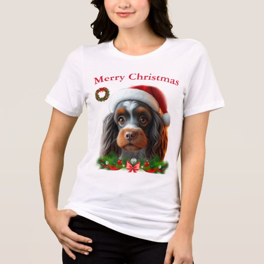 Schattigee honden Kerst T-shirts (Voorkant)