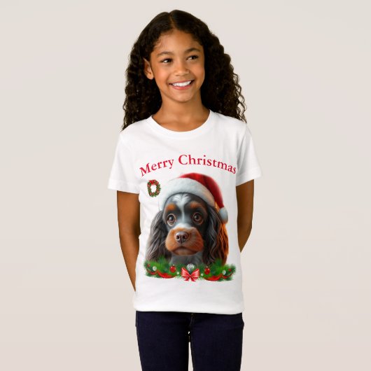 Schattigee honden Kerst T-shirts (Voorkant volledig)