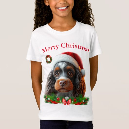 Schattigee honden Kerst T-shirts (Voorkant)