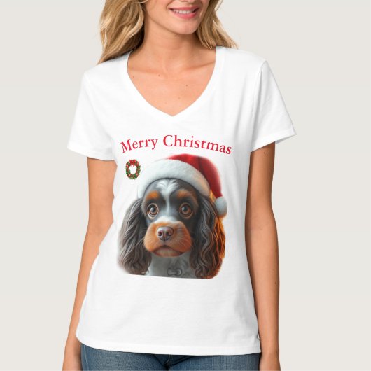 Schattigee honden Kerst T-shirts (Voorkant)