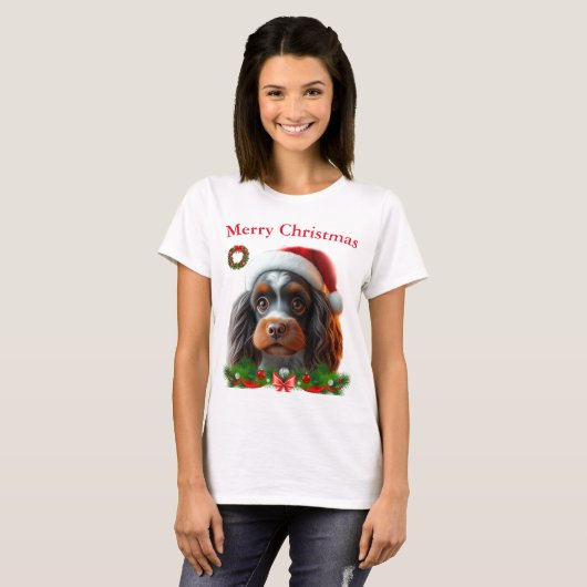 Schattigee honden Kerst T-shirts (Voorkant volledig)