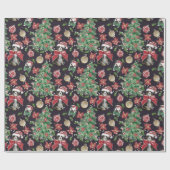 Schattigee honden kerstpapier cadeaupapier (Vlak)