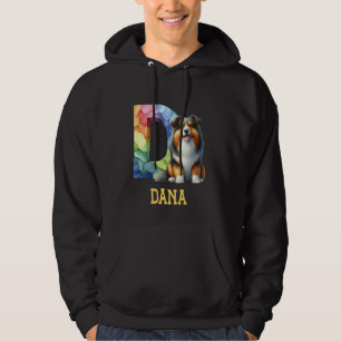 Schattigee Honden Letter Dana Naam Rainbow Dog Hoodie