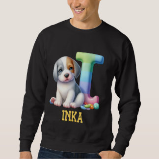 Schattigee Honden Letter Inka Naam Rainbow Dog Trui