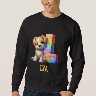 Schattigee Honden Letter Lya Naam Rainbow Dog Trui