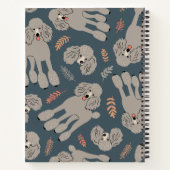 Schattigee honden met Planten Gepersonaliseerde na Notitieboek (Achterkant)