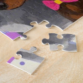 Schattigee honden met regenboog legpuzzel (Zijkant)