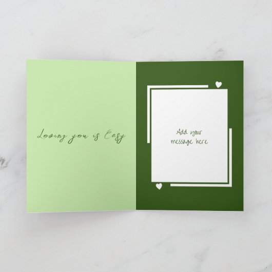 Schattigee honden naam groene Valentijnsdag Kaart (Binnen)